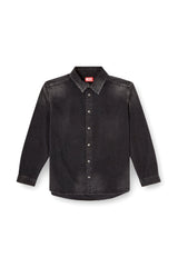 Men's Long-sleeve denim shirt Black