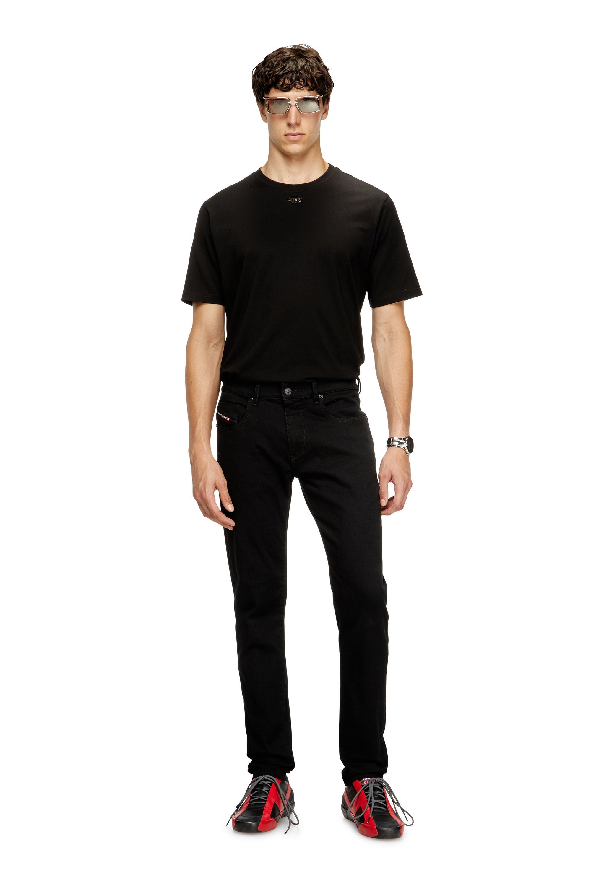 2019 D-STRUKT Man Slim fit Jeans, stretch denim Black/Dark grey