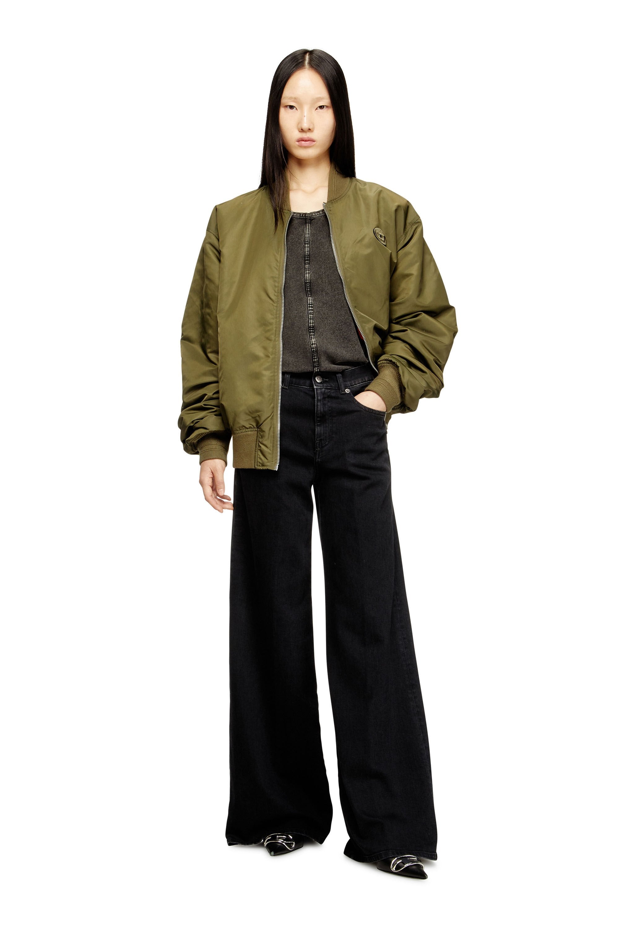 Women's Flare Jeans Black/Dark grey 1978 D-Akemi