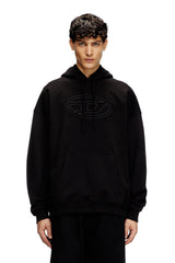 Men's Hoodie with embossed Oval D Black
