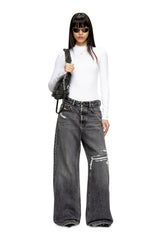1996 D-Sire Woman: Relaxed Black/Dark grey Baggy Jeans