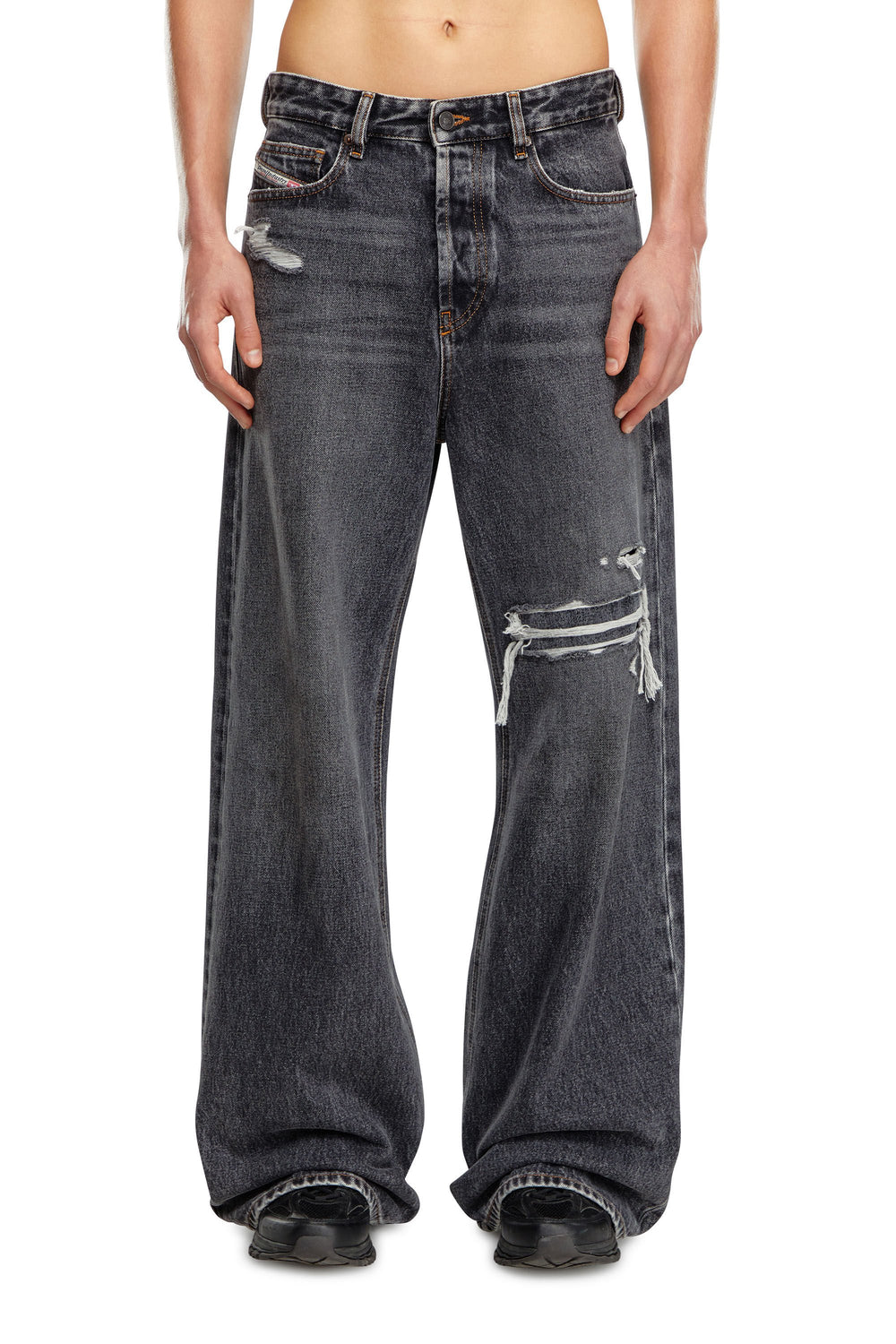 1996 D-Sire Woman: Relaxed Black/Dark grey Baggy Jeans