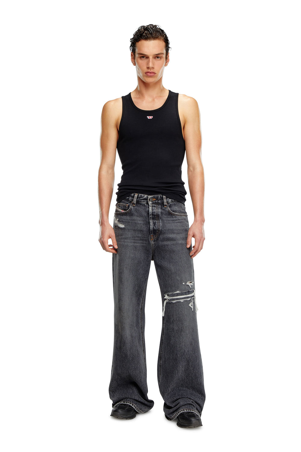 1996 D-Sire Woman: Relaxed Black/Dark grey Baggy Jeans