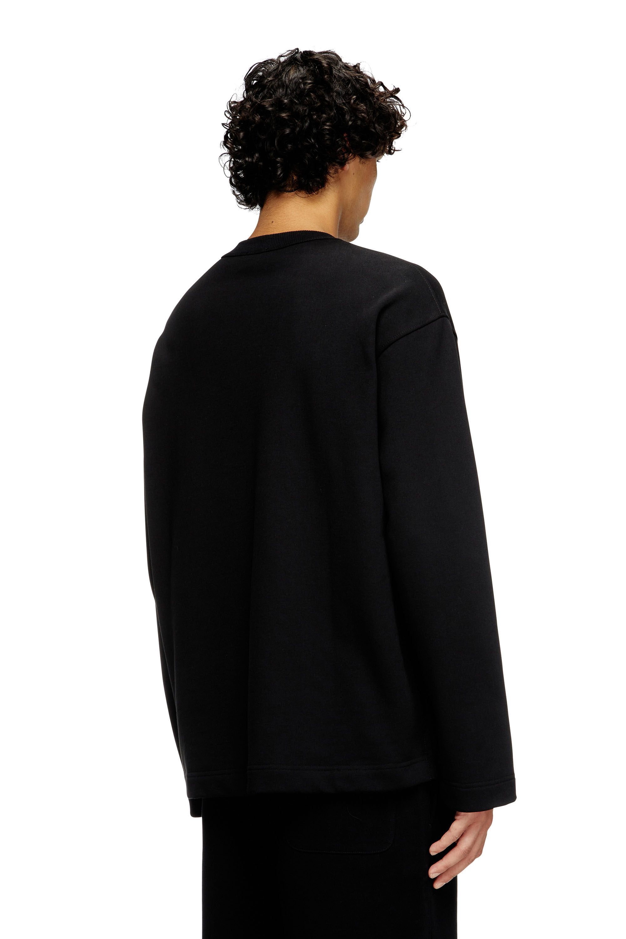 Men's Sweatshirt with metallic logo Black