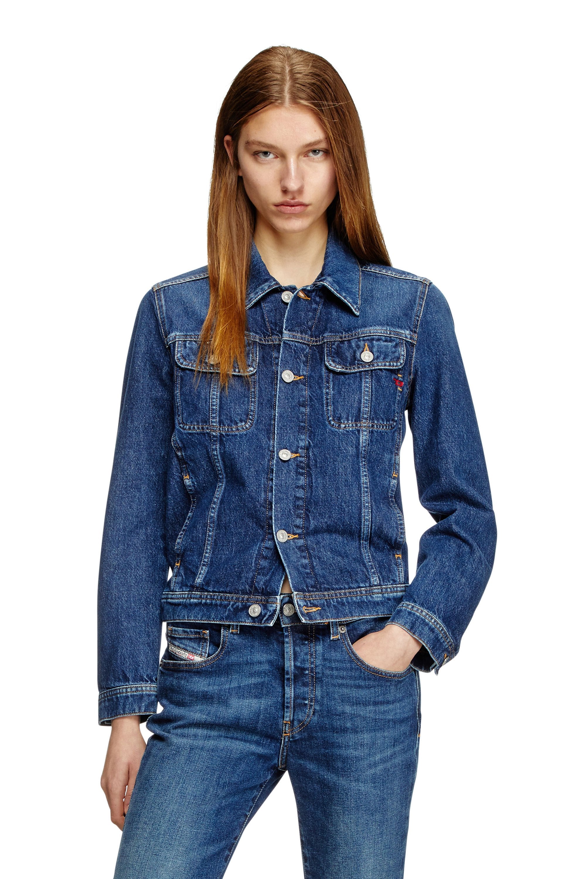 Women's Trucker jacket in denim Blue