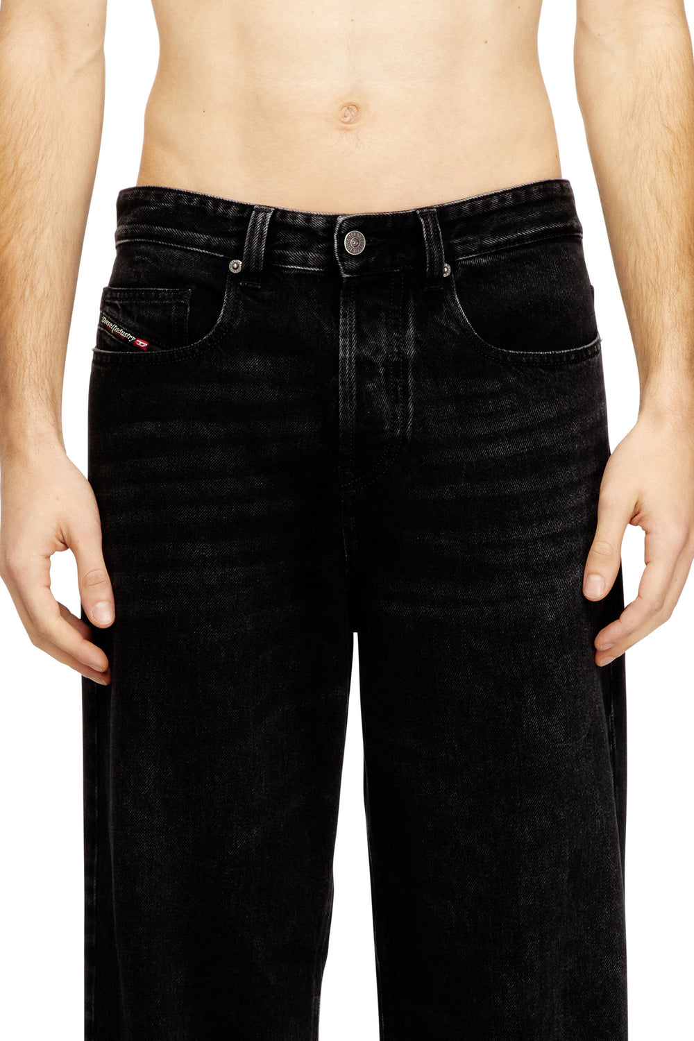 Men's Relaxed Jeans Black/Dark grey 2001 D-Macro