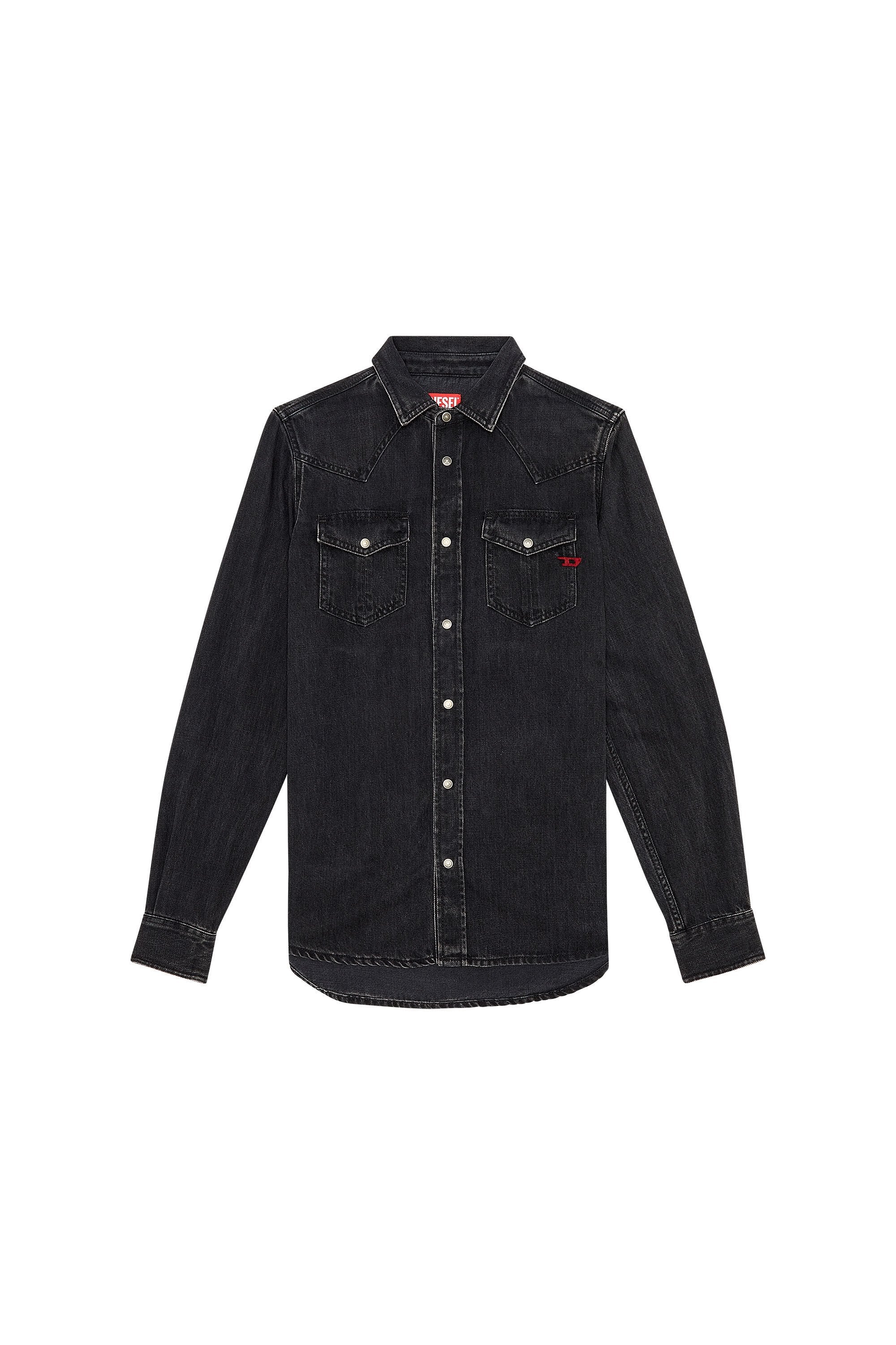 Men's Overshirt in Tencel denim Black