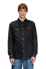Men's Overshirt in Tencel denim Black