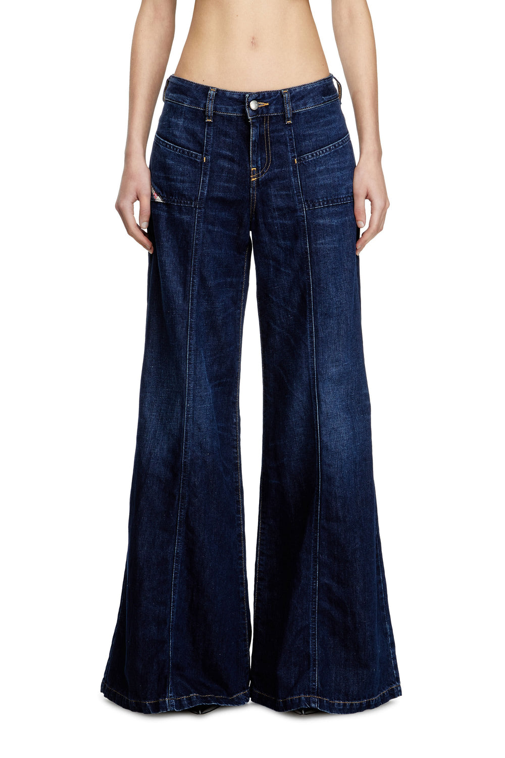 Women's Flare Jeans Dark Blue D-Akii