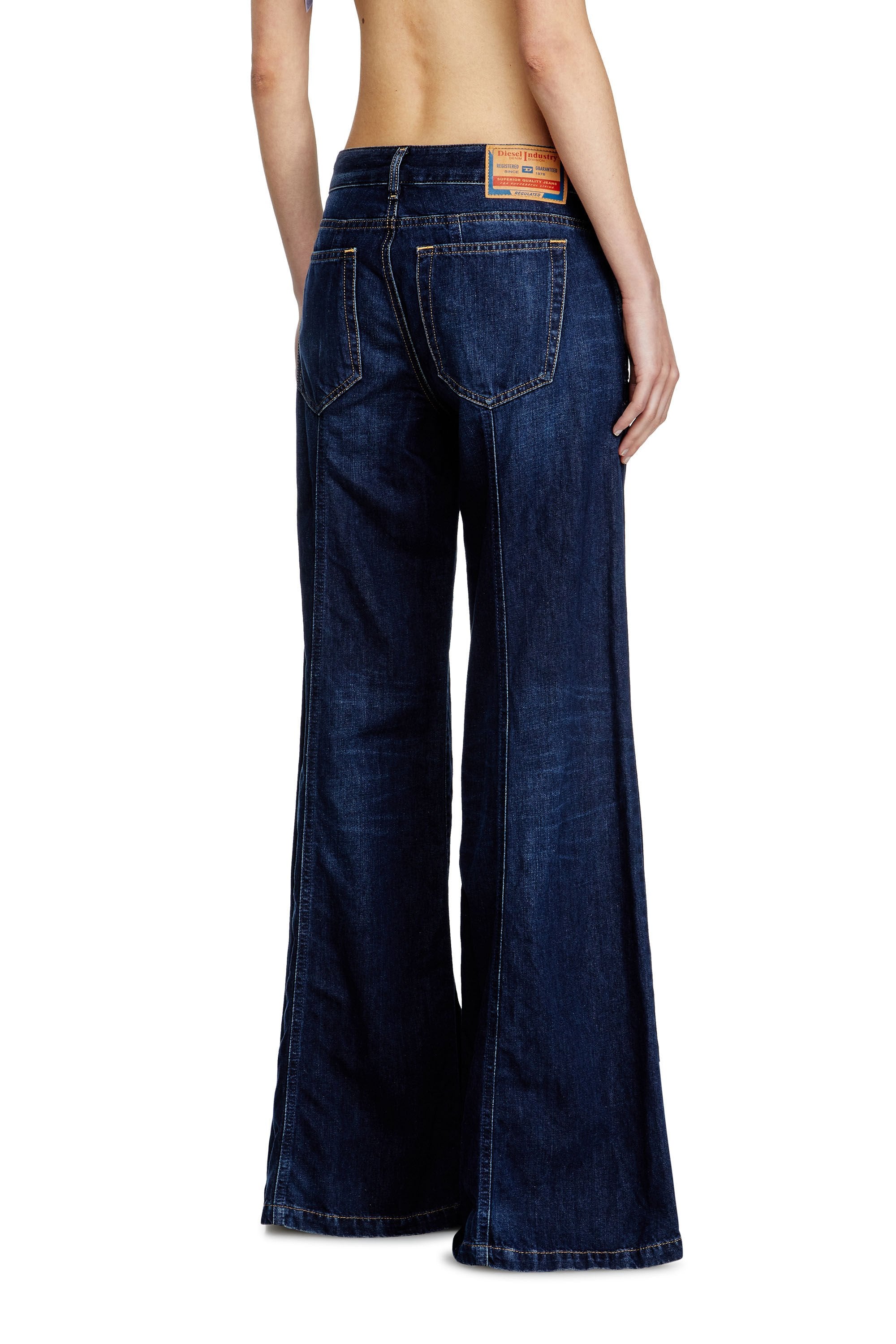 Women's Flare Jeans Dark Blue D-Akii