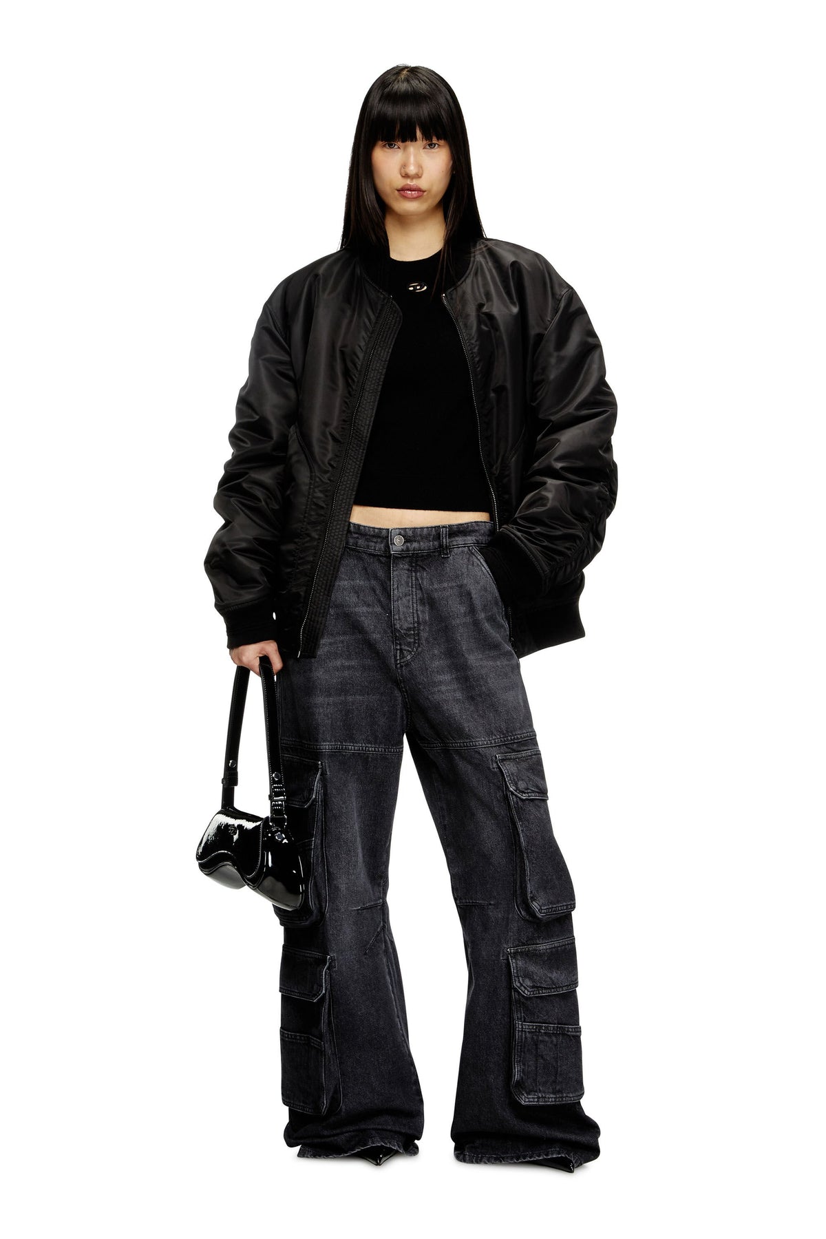 Women's Wool and cashmere top Black