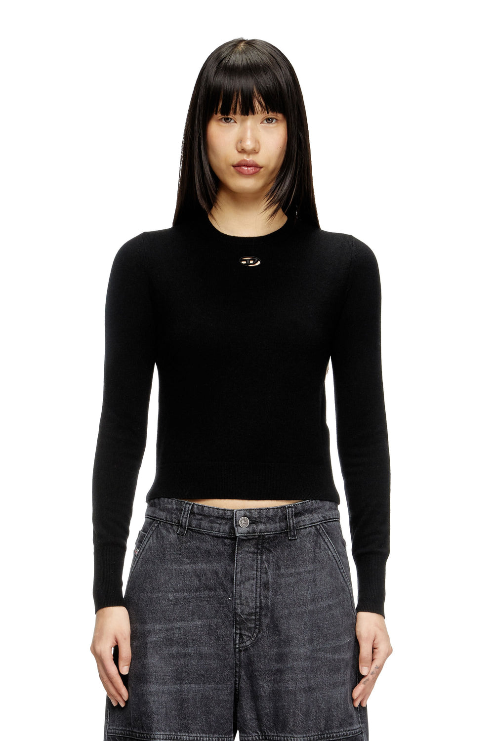 Women's Wool and cashmere top Black