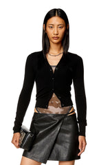 Women's Wool and cashmere cardigan Black