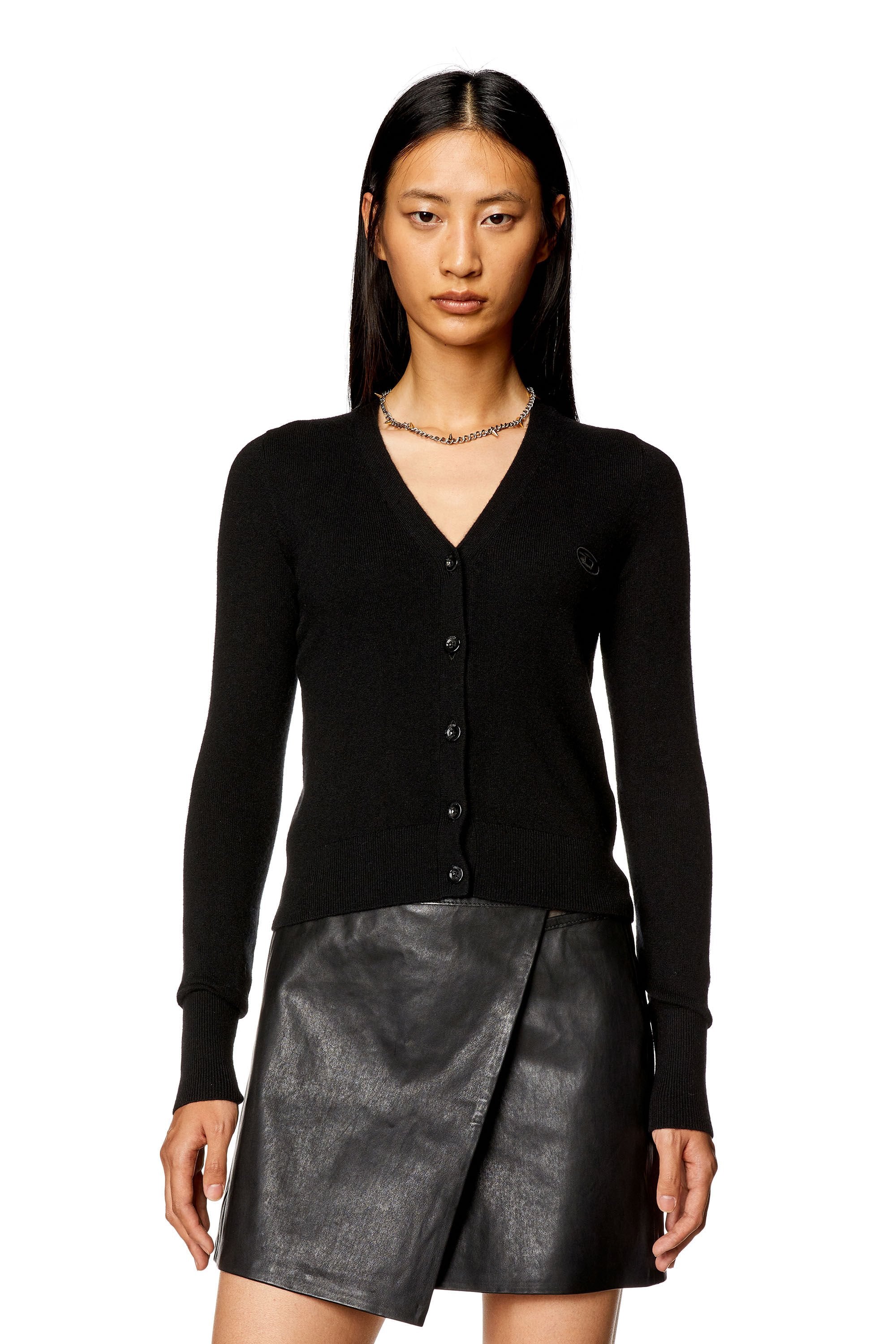 Women's Wool and cashmere cardigan Black