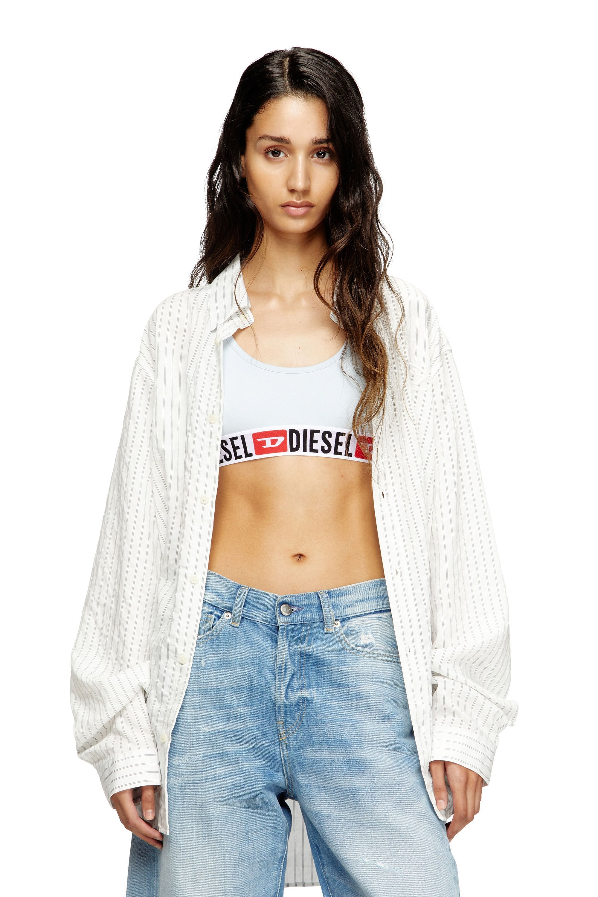 Women's Bralette with logo band White