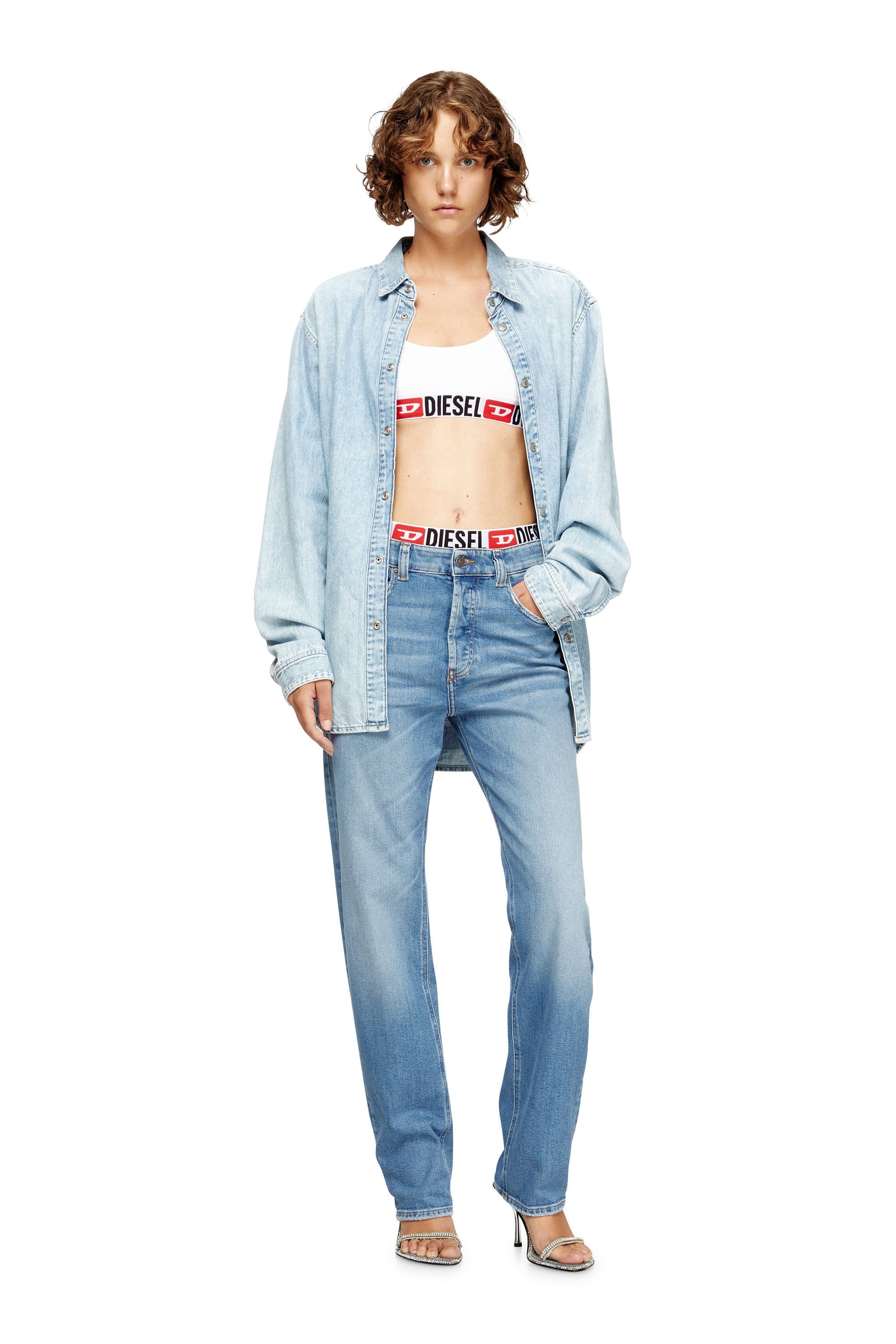 Women's Bralette with logo band White