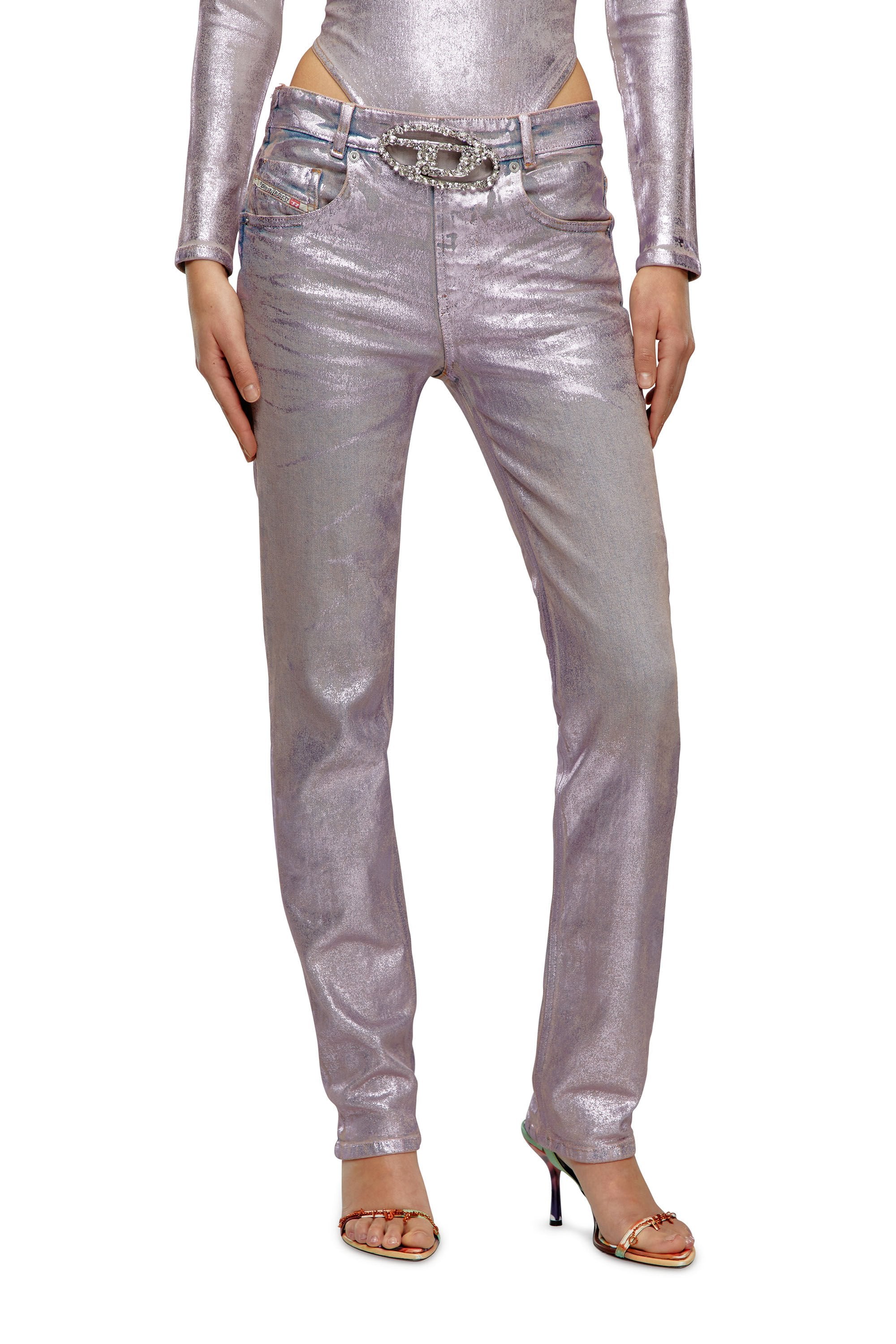 Women's Regular Foil Jeans colored 1989 D-Mine