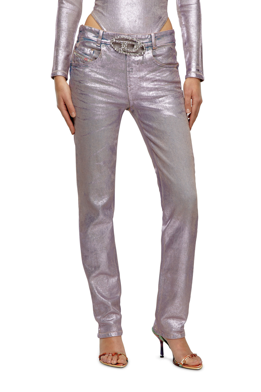 Women's Regular Foil Jeans colored 1989 D-Mine
