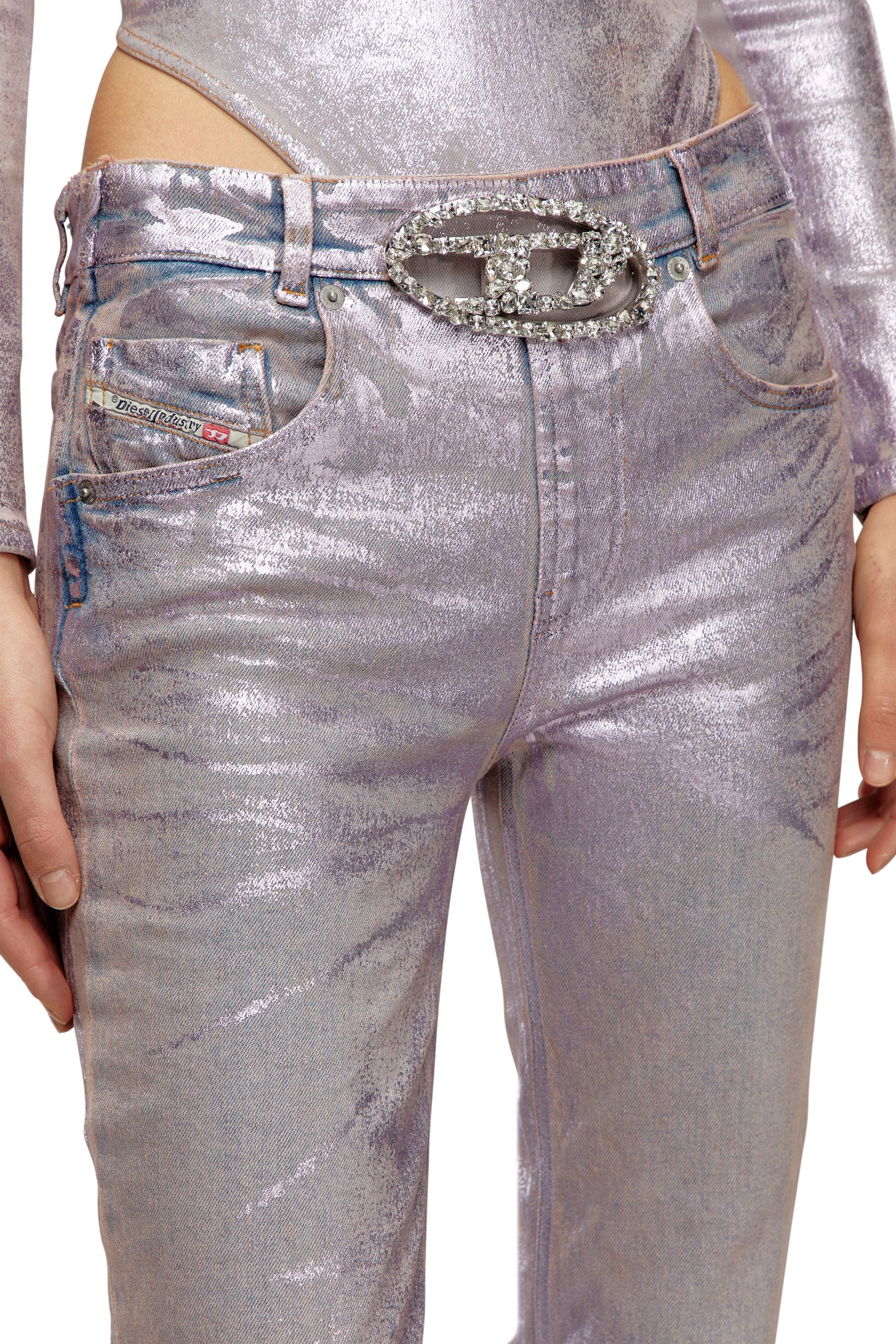 Women's Regular Foil Jeans colored 1989 D-Mine