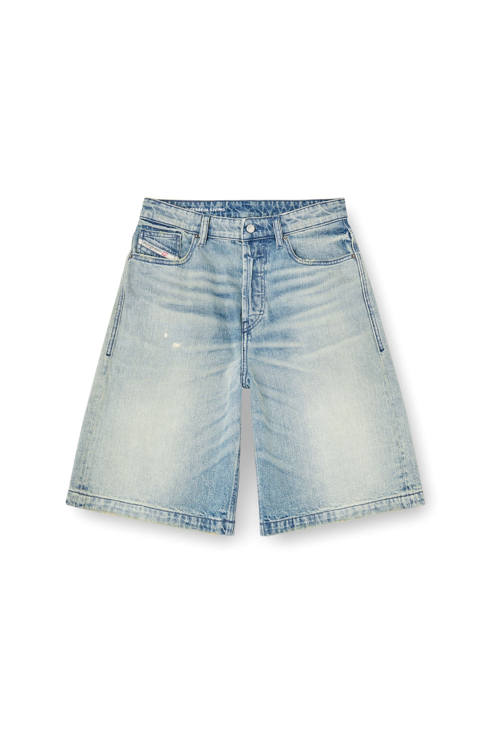 Women's Shorts in worn-effect denim Blue