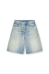 Women's Shorts in worn-effect denim Blue