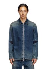 Men's Zipped shirt in Rehab denim Blue