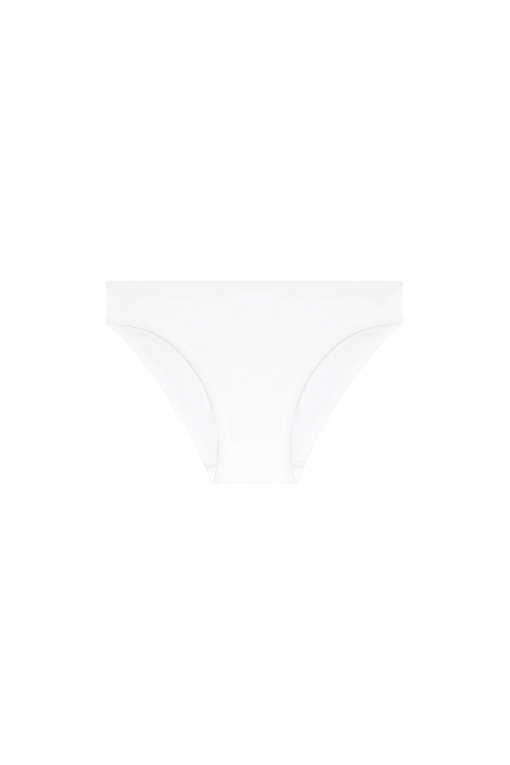 Women's Ribbed briefs with Oval D plaque White
