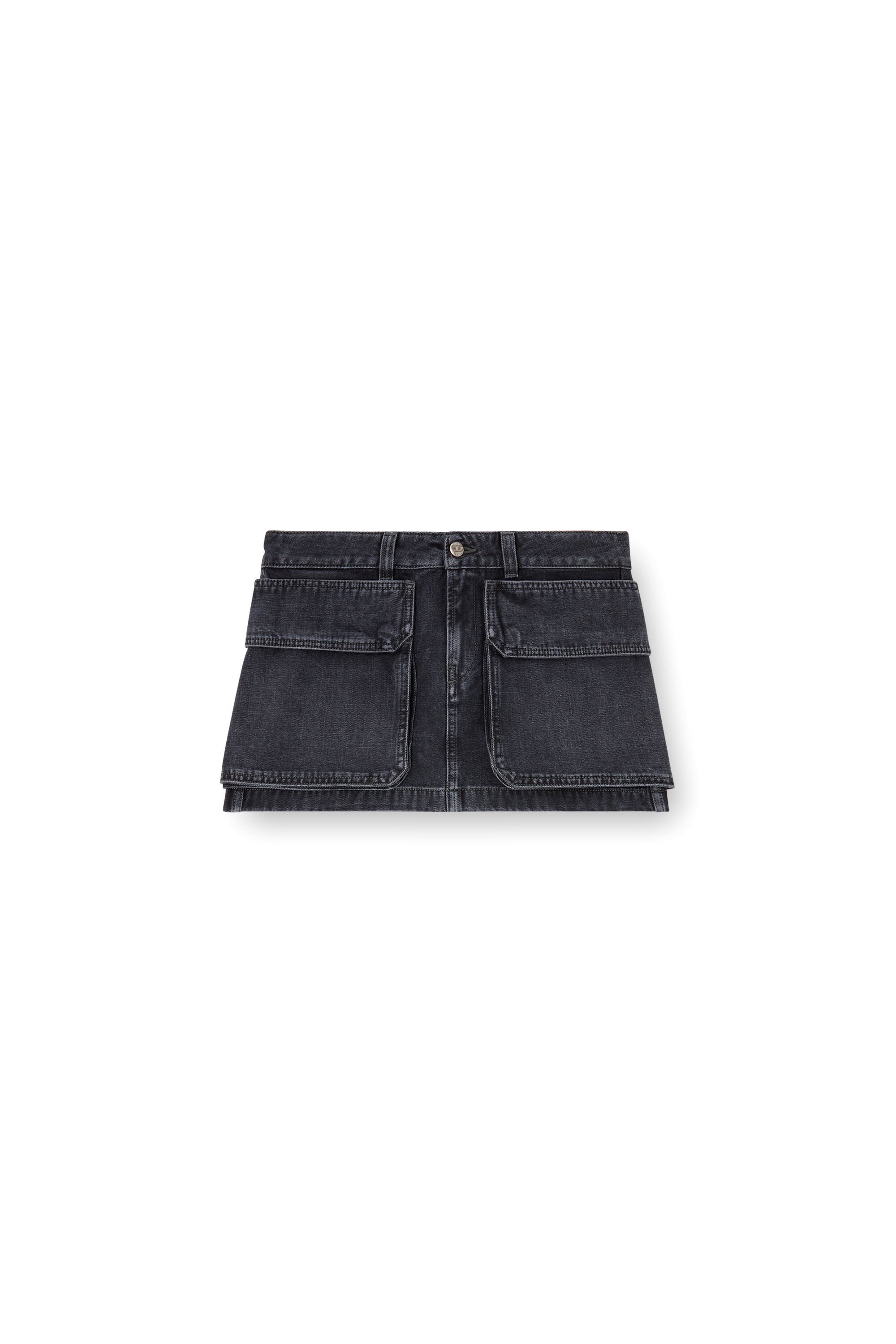 Women's Mini skirt in batavia-weave denim Black