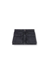 Women's Mini skirt in batavia-weave denim Black