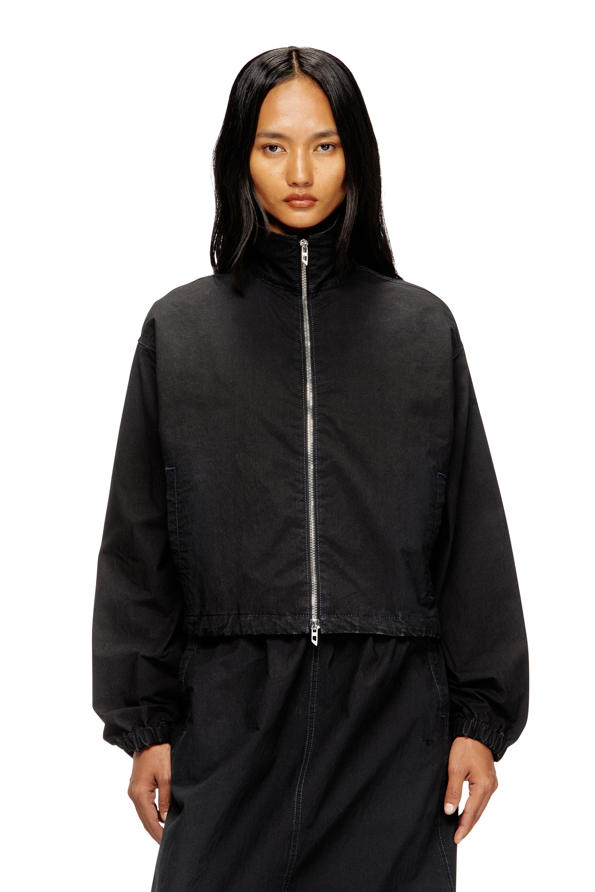 Women's High-neck technical JoggJeans jacket Black