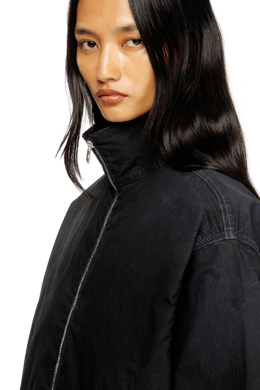 Women's High-neck technical JoggJeans jacket Black