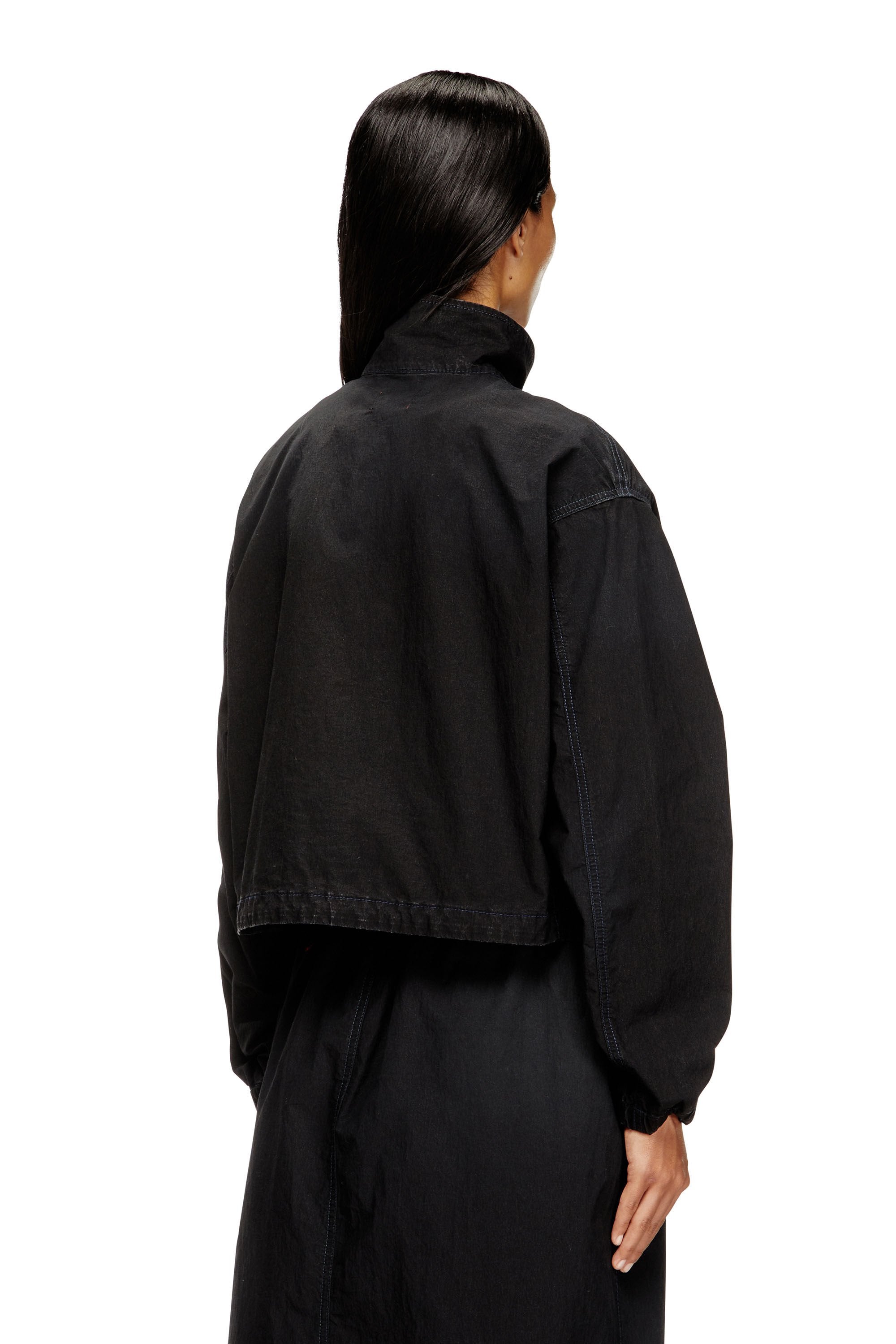 Women's High-neck technical JoggJeans jacket Black