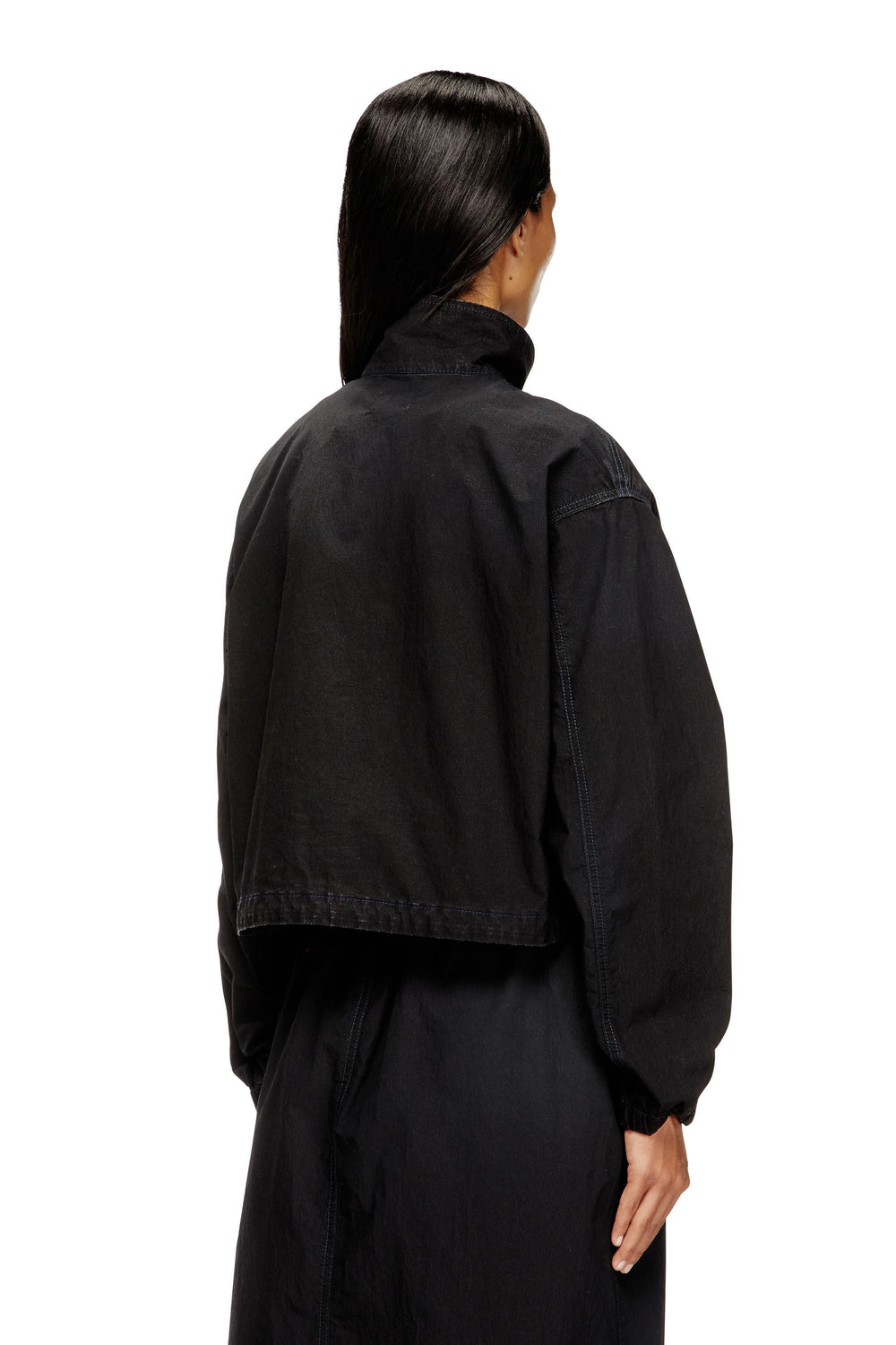 Women's High-neck technical JoggJeans jacket Black