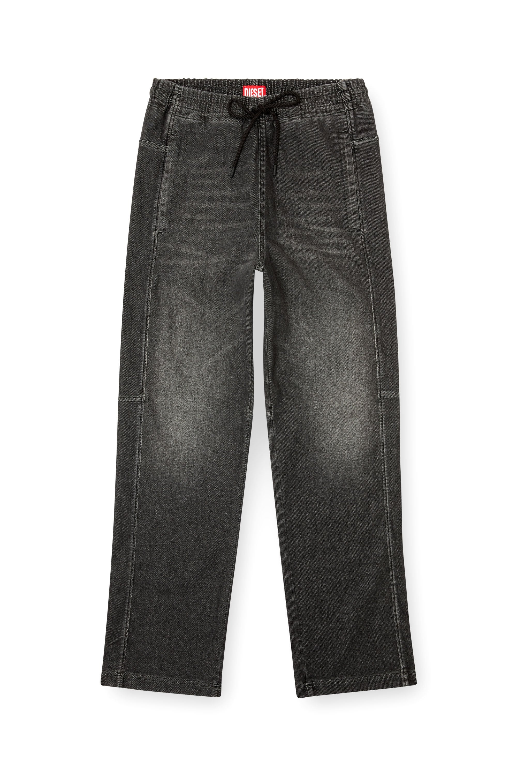 Women's Relaxed Jeans Black/Dark grey D-Martyans Track Denim