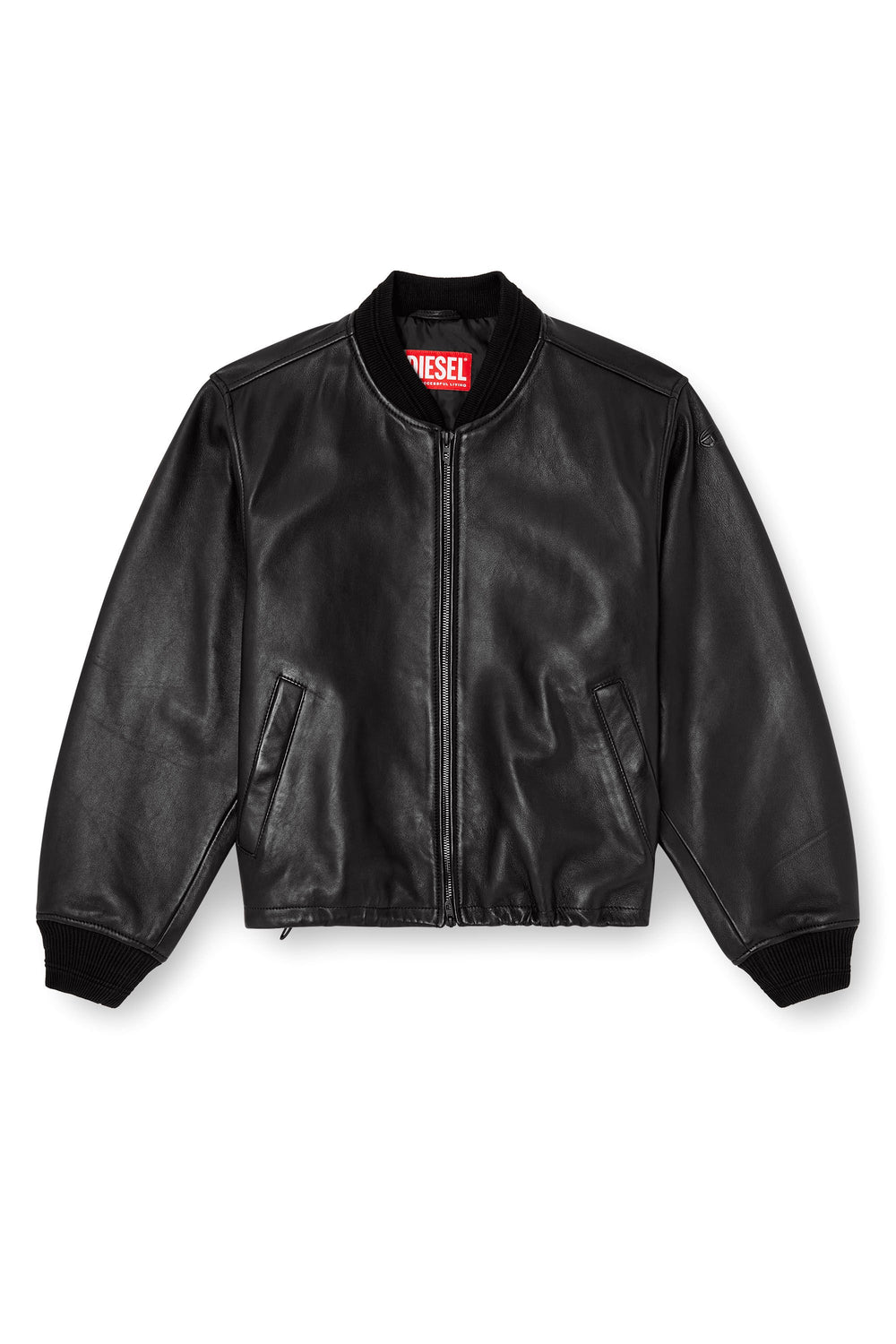 Women's Leather bomber jacket Black