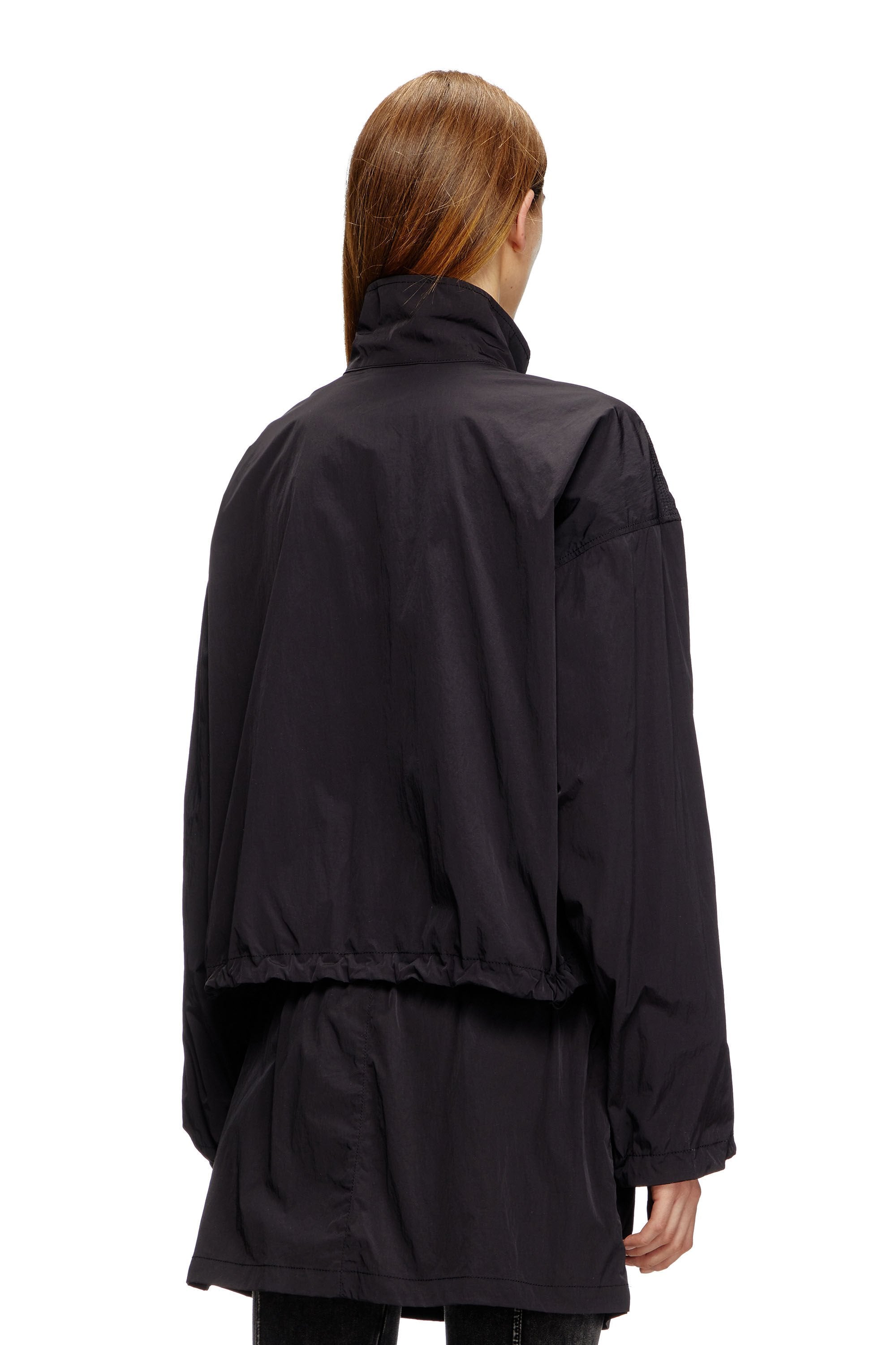 Women's Windbreaker in compact nylon Black