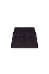 Women's Crinkled mini skirt with utility pockets Black