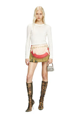 Women's Wool jumper with cut-out logo White