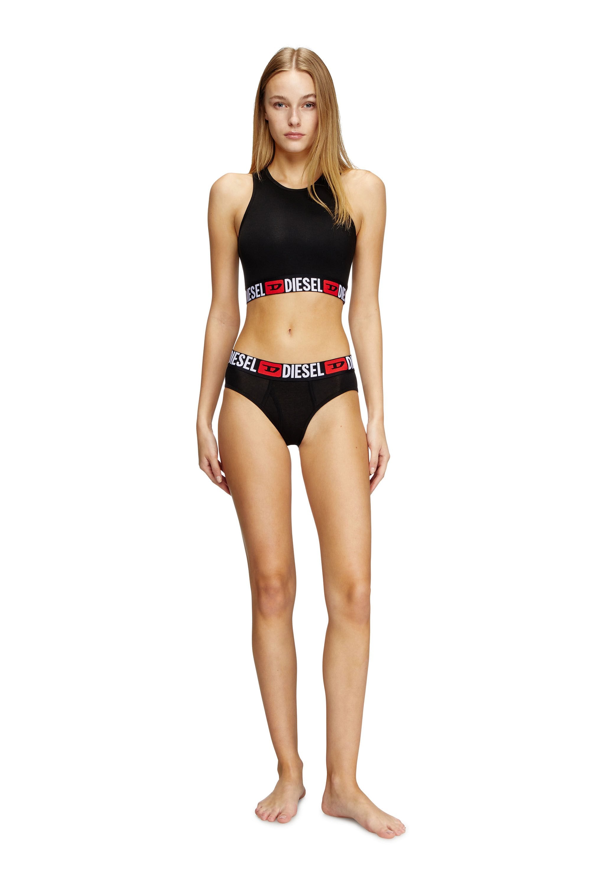 Women's Three-pack briefs with maxi-logo waist Black