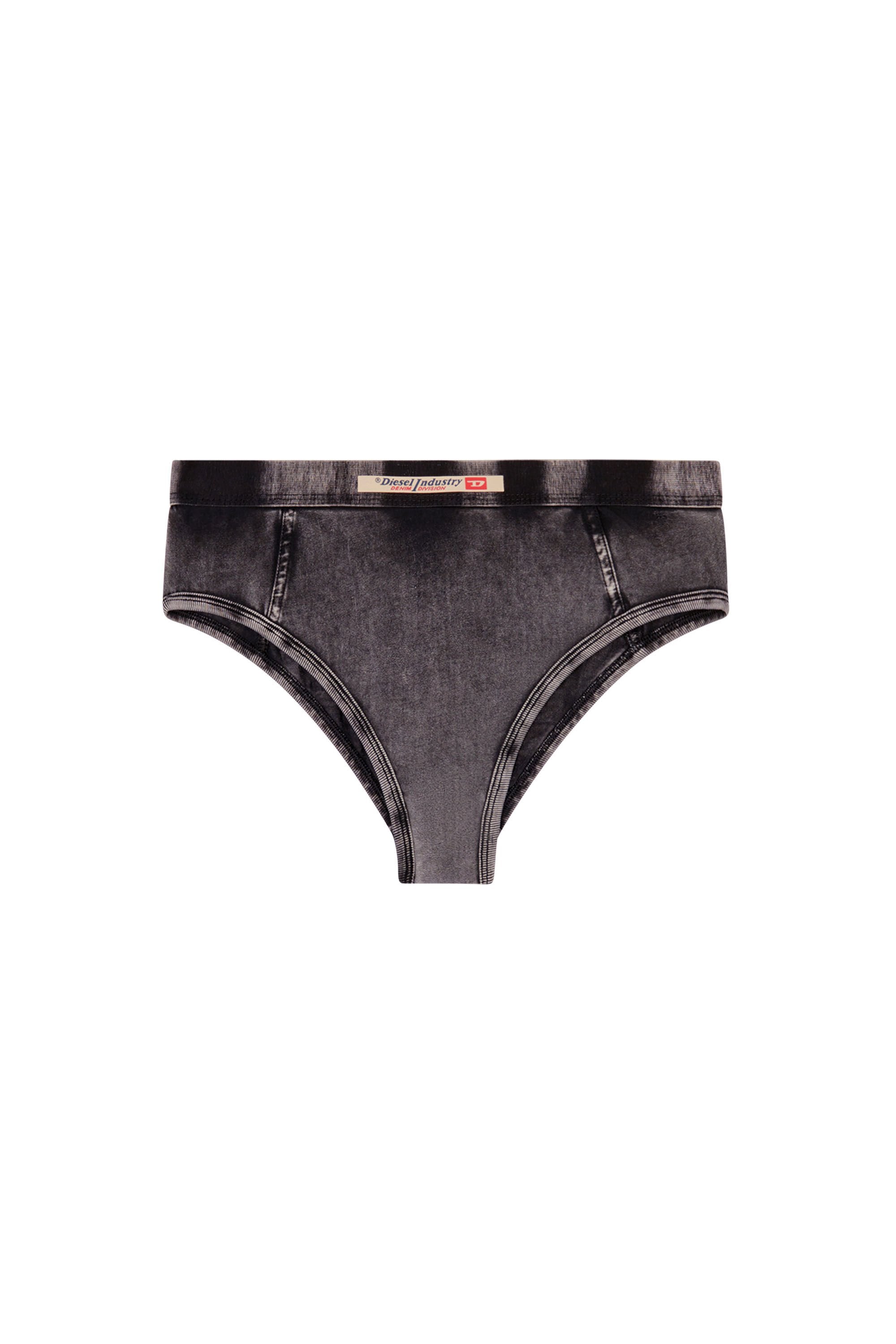 Women's Hipster briefs in denim-effect jersey Black