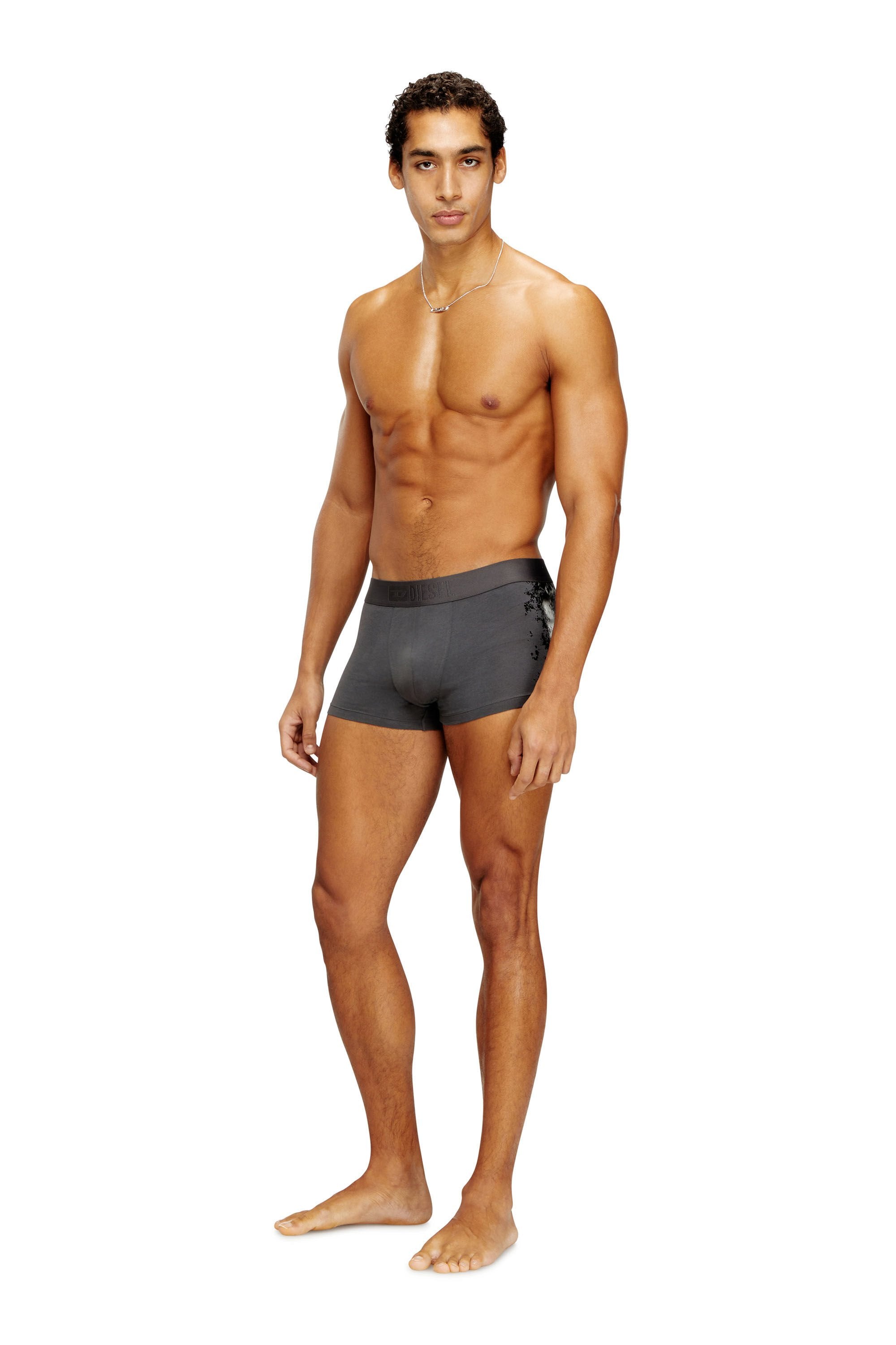 Men's Stretch-cotton boxers with tonal print Grey