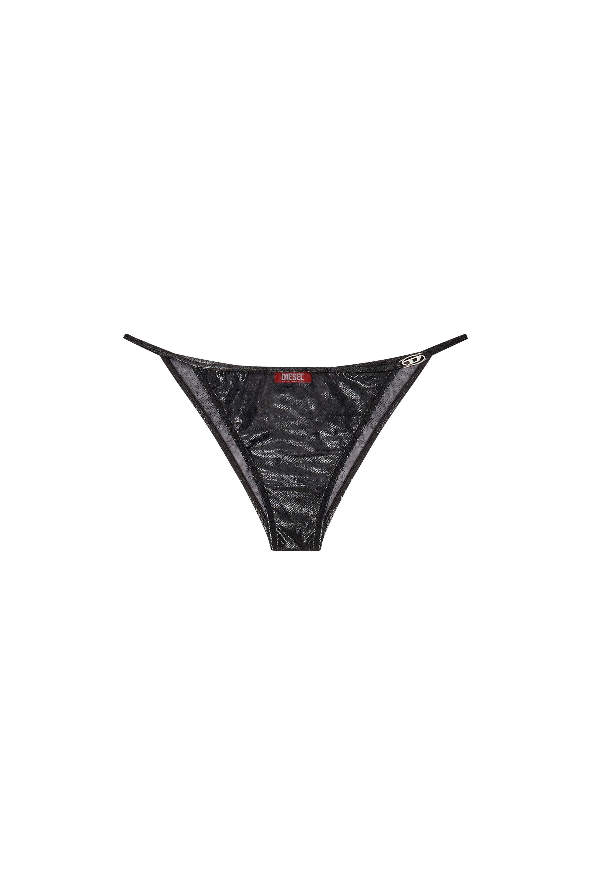 Women's Nylon briefs with logo Black