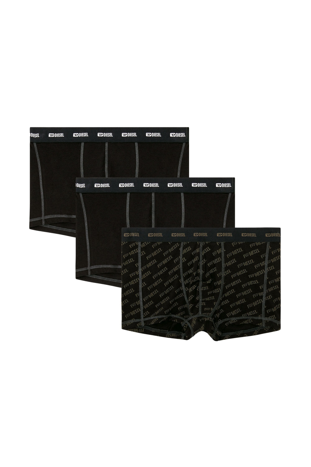 Men's 3-pack boxer briefs with stylised logo Black