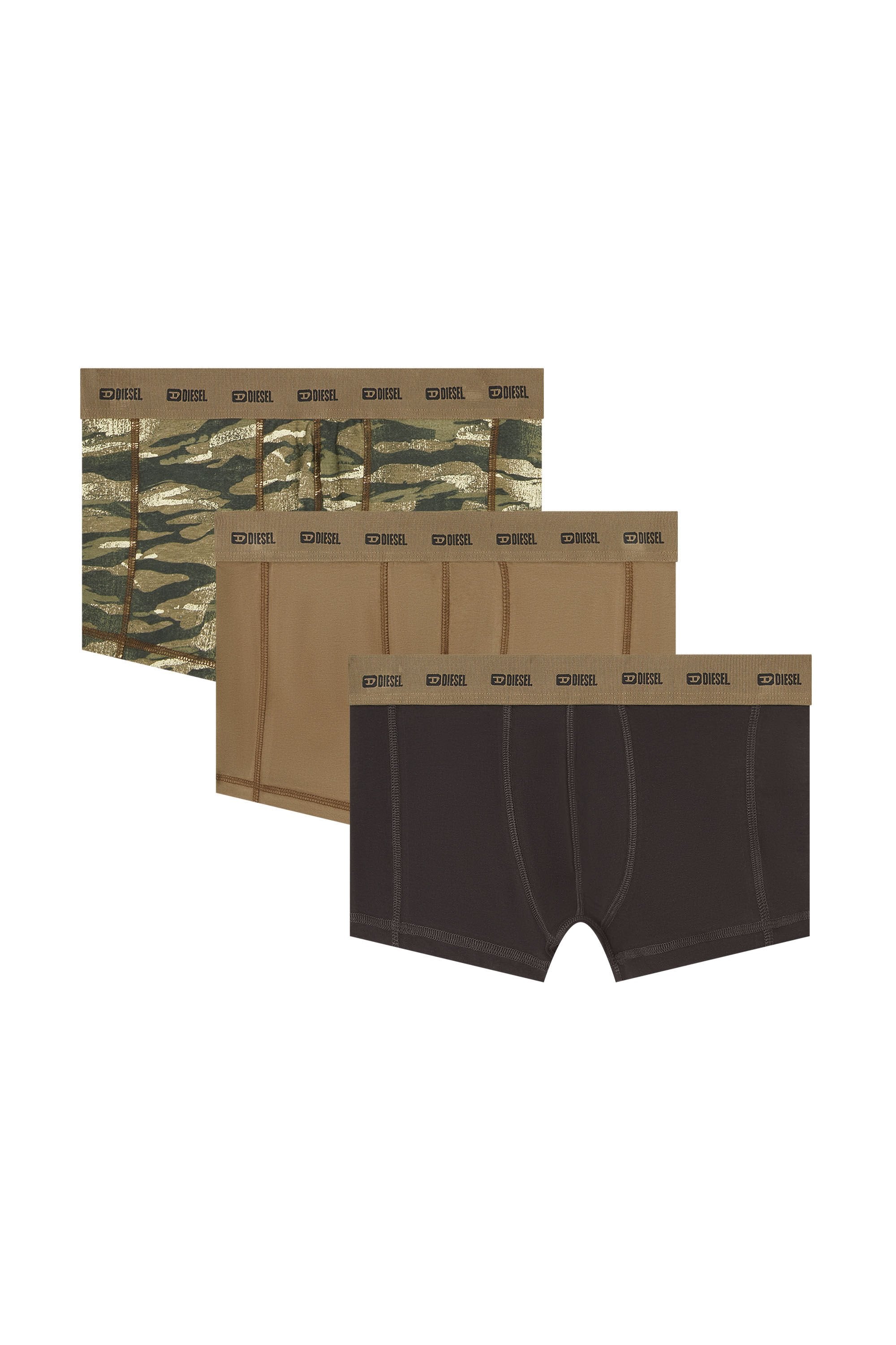 Men's 3-pack of boxer briefs plain and camo Multicolor