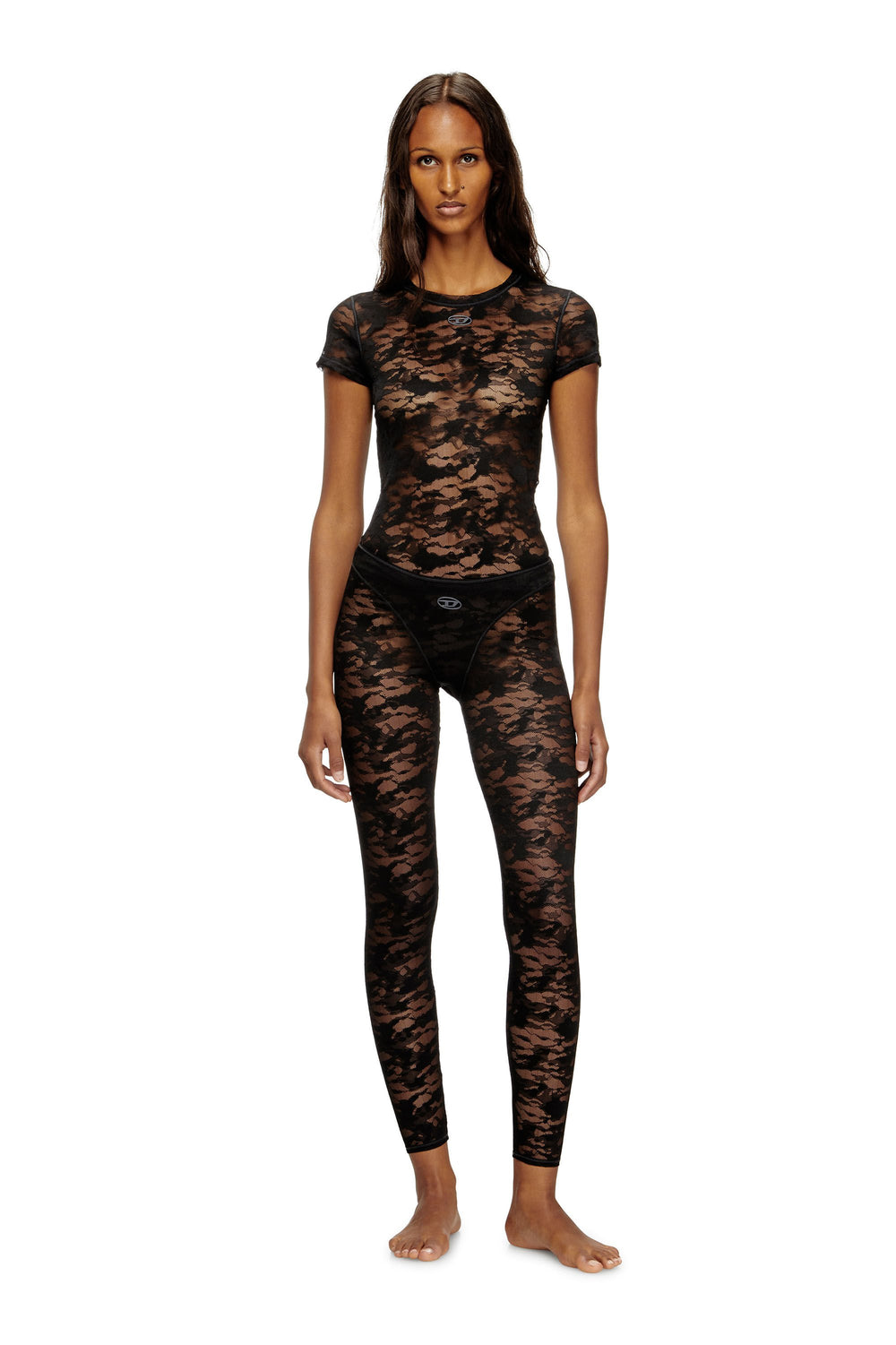 Women's Camo lace leggings Black