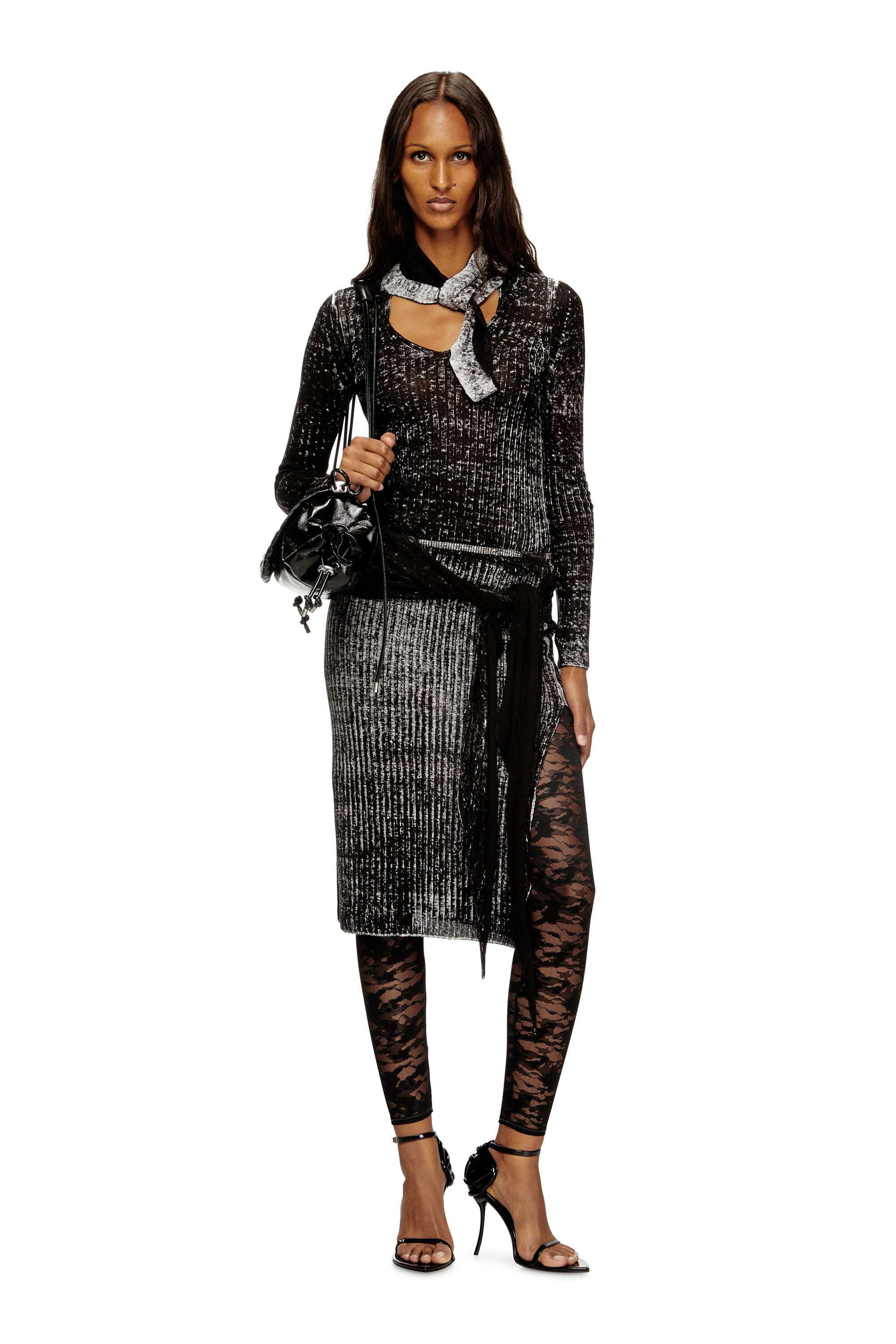 Women's Camo lace leggings Black