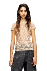 Women's Camo lace T-shirt Beige