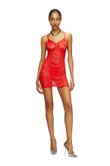 Women's Lace slip with adjustable straps Red