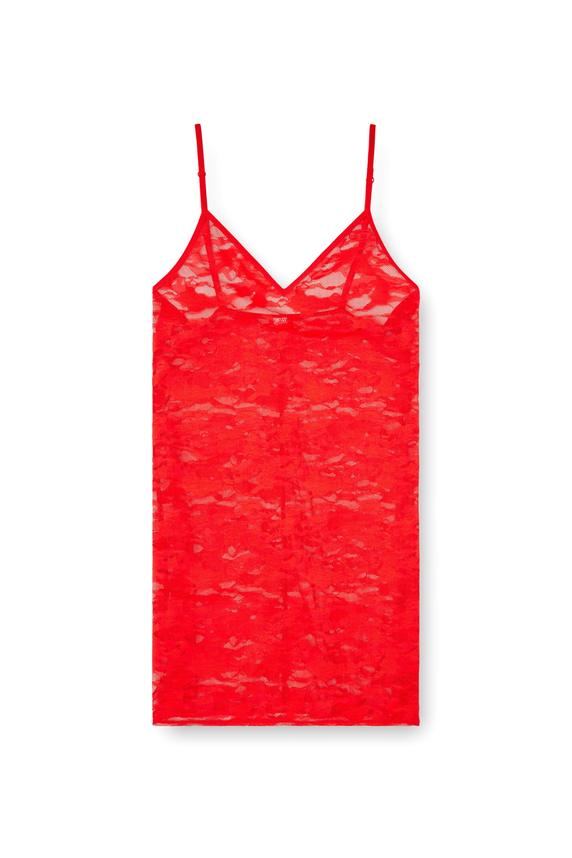 Women's Lace slip with adjustable straps Red