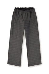 Women's Wool pants with welt pockets Black